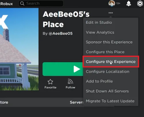 configure this experience