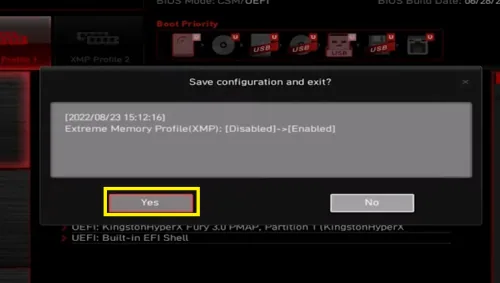 enable extreme memory profile