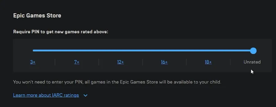 change epic age limit