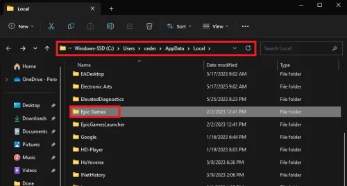 delete epic games web cache