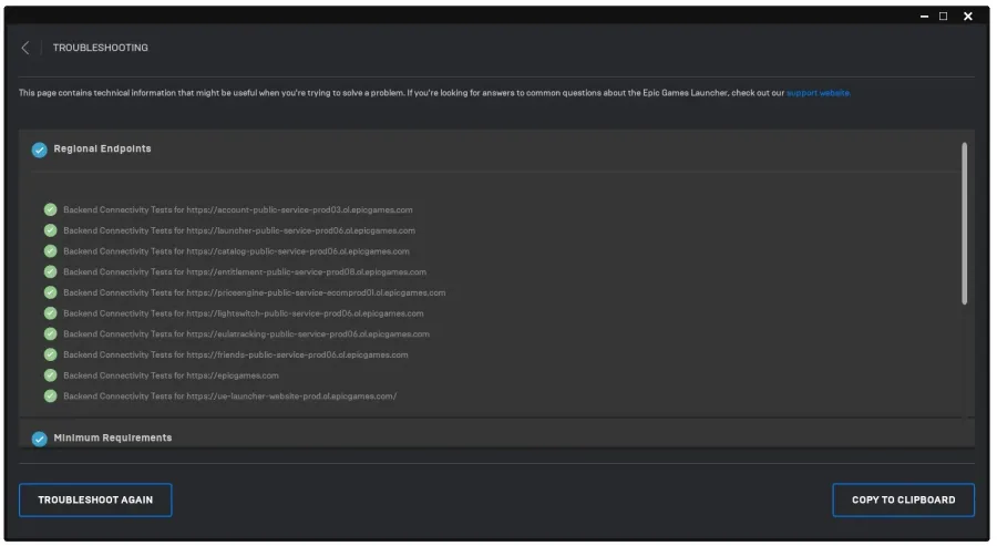 Run the Epic Games troubleshooter