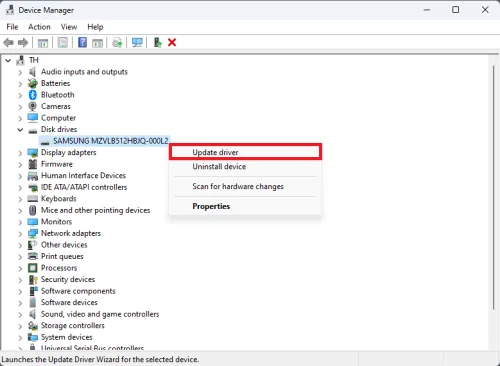 update disk drives driver