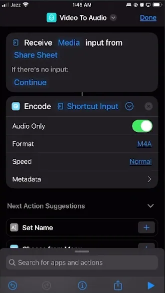 continue editing shortcut