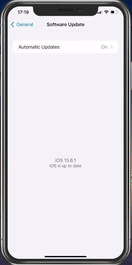 iPhone Settings > General > Software Update