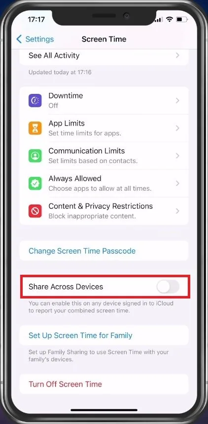 Share Across iCloud Devices