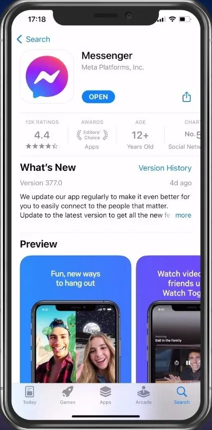 App Store > Messenger