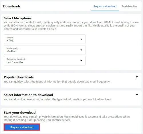 You can then select the Format in which you want to view your data
