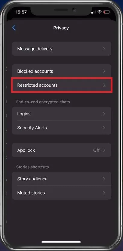 Find All Restricted Conversations