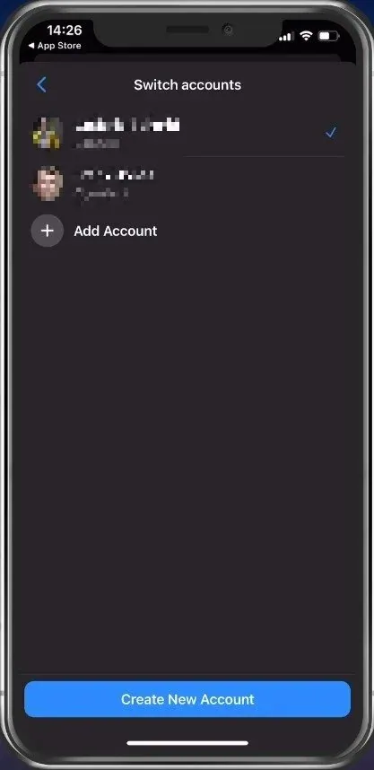 This allows you to choose the account you want to use your Messenger app with