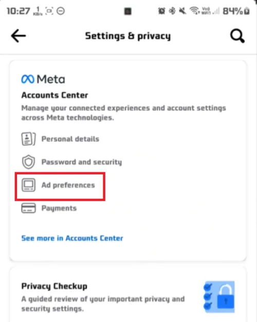 facebook ad preferences