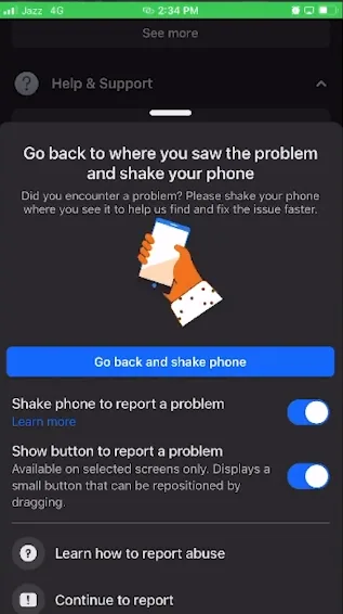 facebook help center