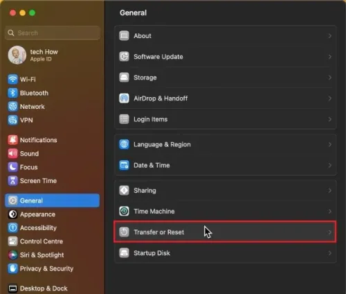 System Settings > General > Transfer or Reset