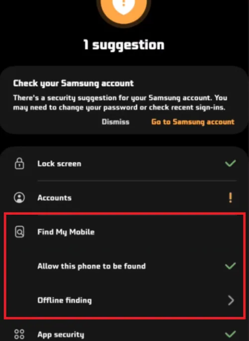 enable find my device