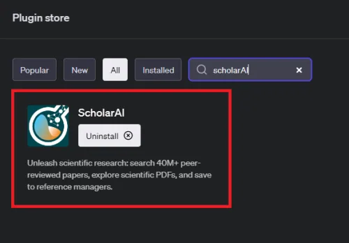 install scholar ai