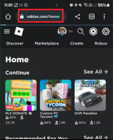 access roblox on mobile