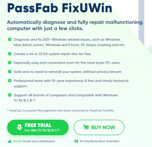 get passfab fixuwin