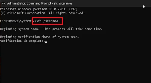 system scan
