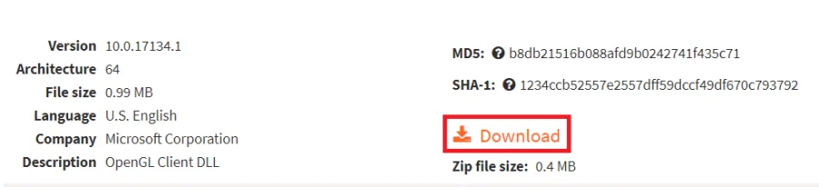 download zip file