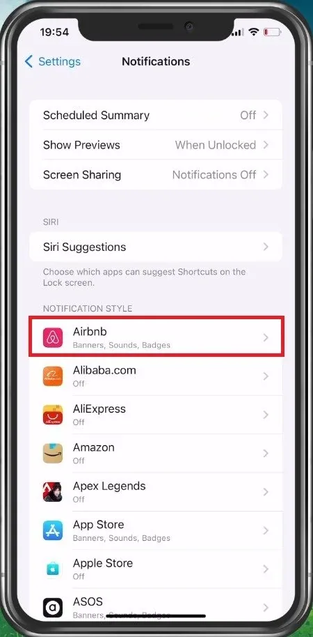 In your notifications settings, scroll down until you can find the app which is n…