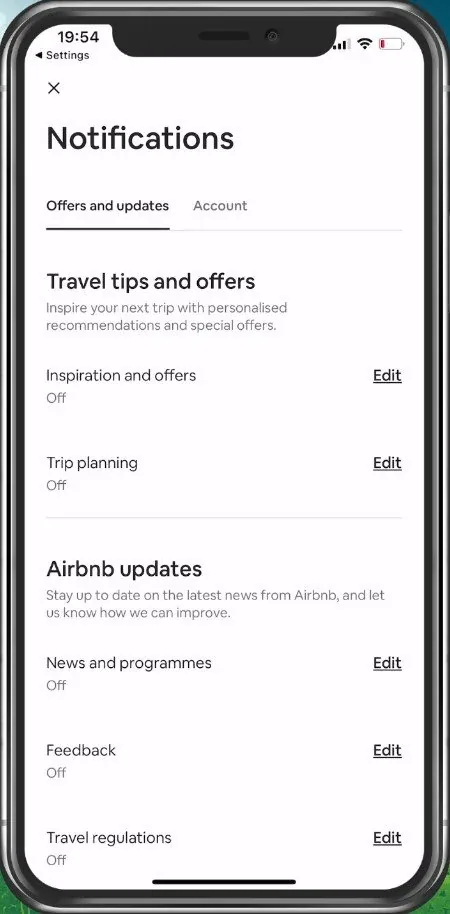 App-Specific Notification Settings