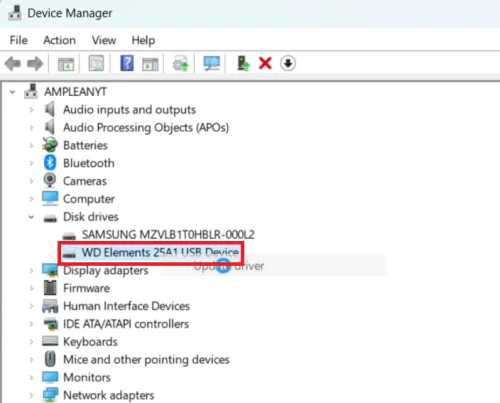 update disk drive driver