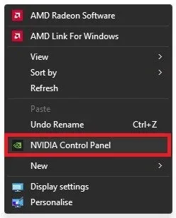 Custom Fortnite NVIDIA Control Panel Settings