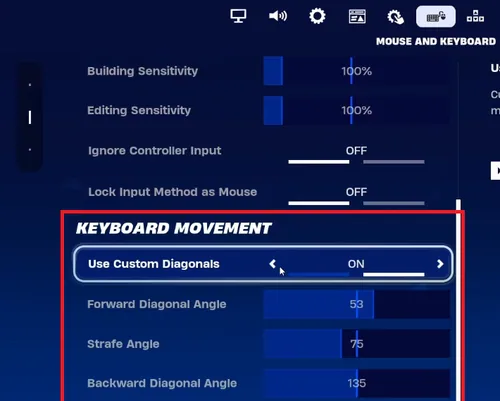 keyboard and mouse settings