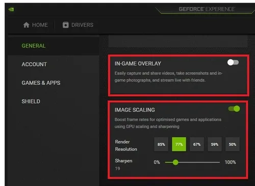 Enable NVIDIA Image Scaling