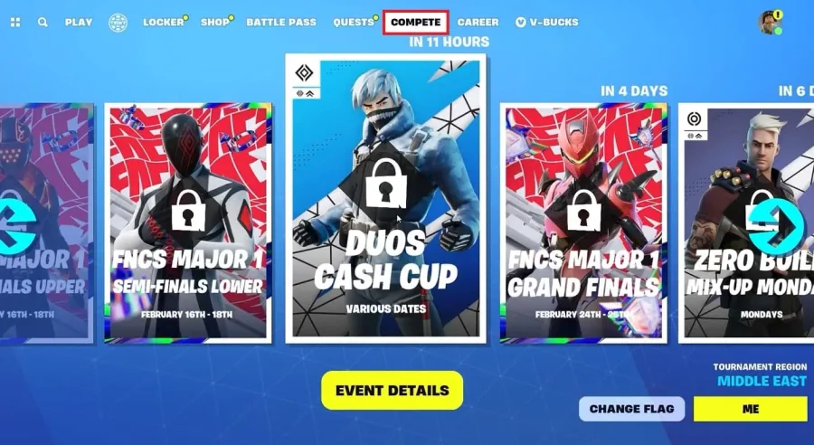 fortnite comete tab