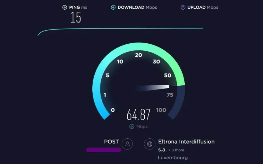 Test your average up- & download speed to the closest server