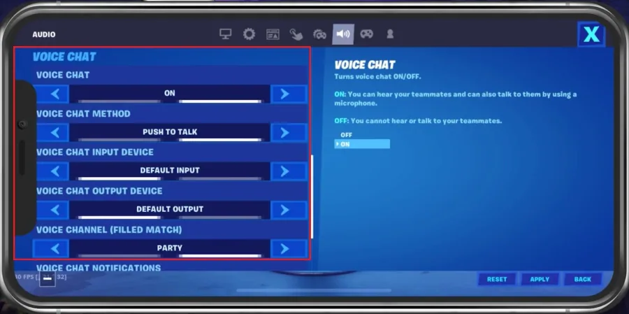 Fortnite Audio Settings