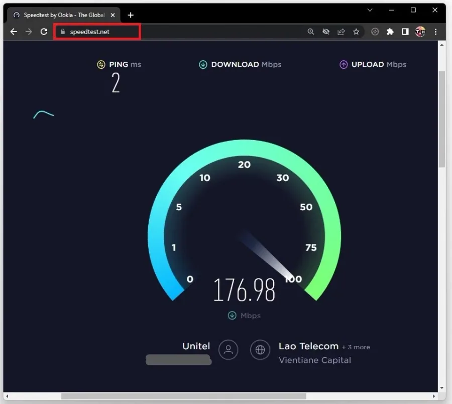 Test your internet connection