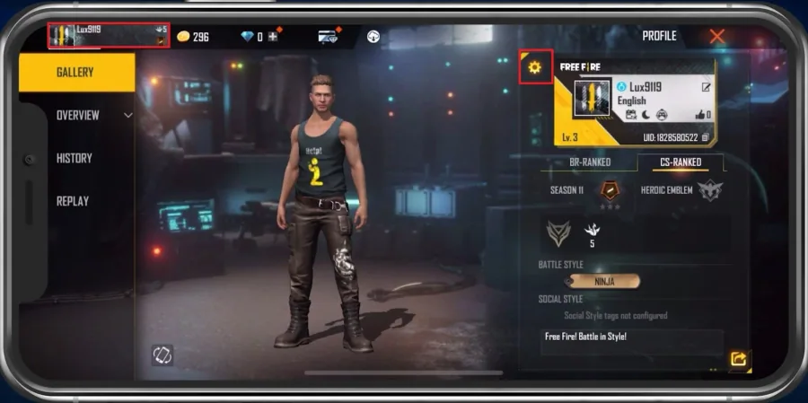 Free Fire > Player Information