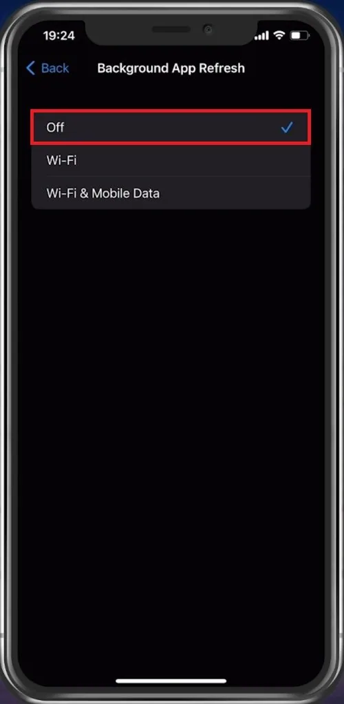 iPhone Settings > General > Background App Refresh