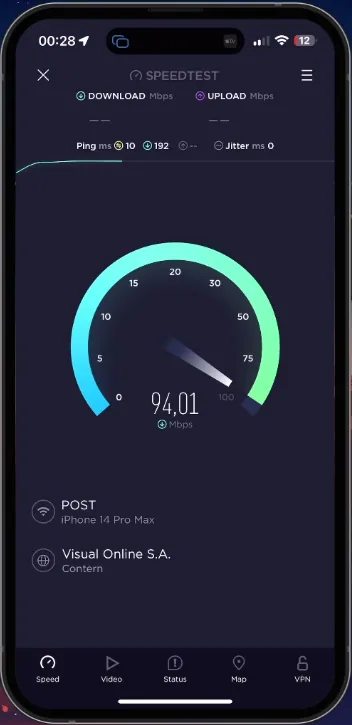 Test Up- & Download Speed