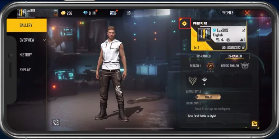 Free Fire Profile > Gallery