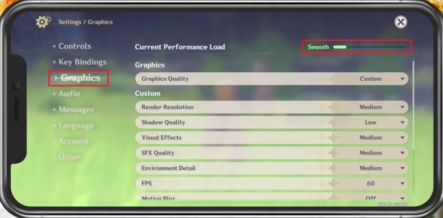 Genshin Impact Graphics Settings