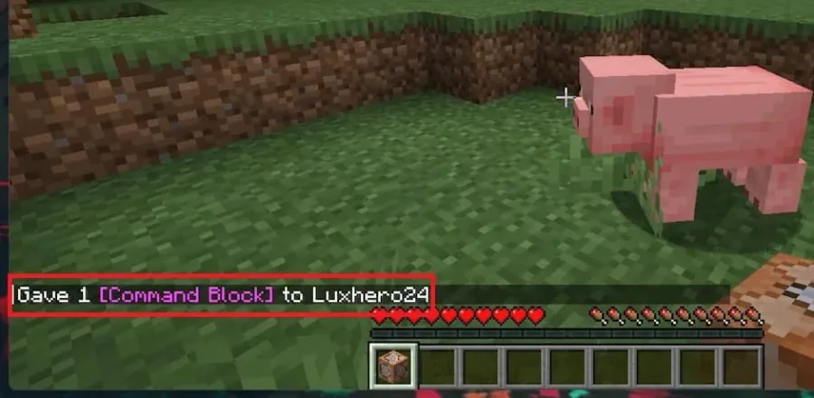 give command block to user in minecraft