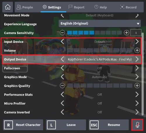 enable camera device for roblox