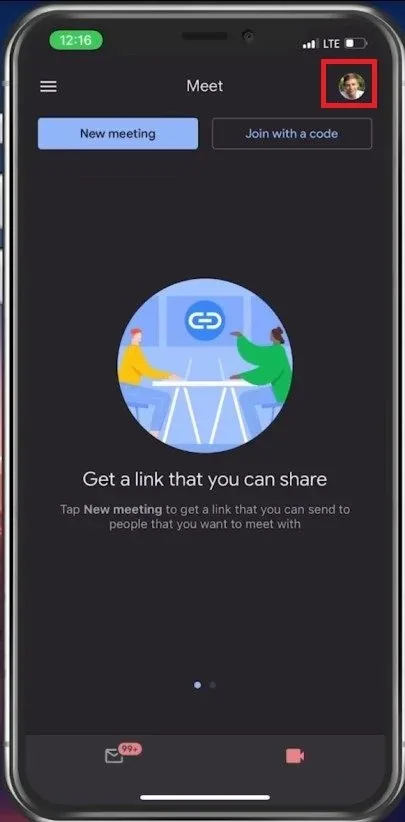 Sign out of Google Meet