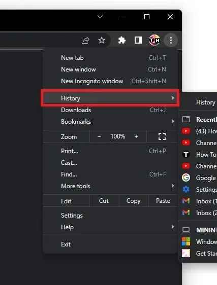 Chrome > History