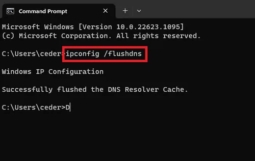 flush dns cache