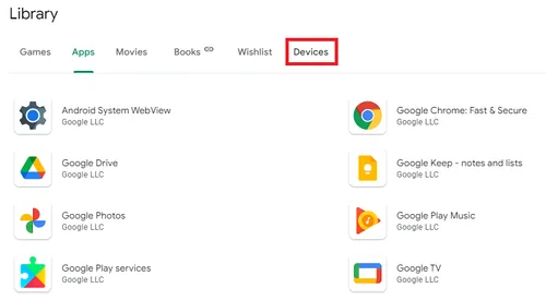google account devices