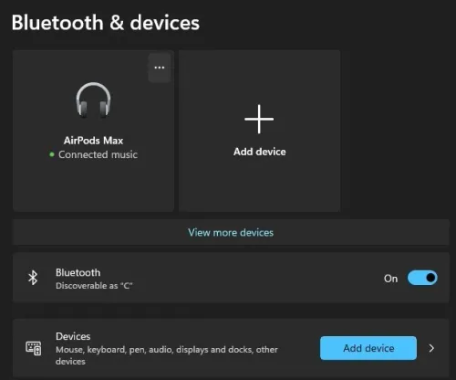Windows Settings > Bluetooth & devices
