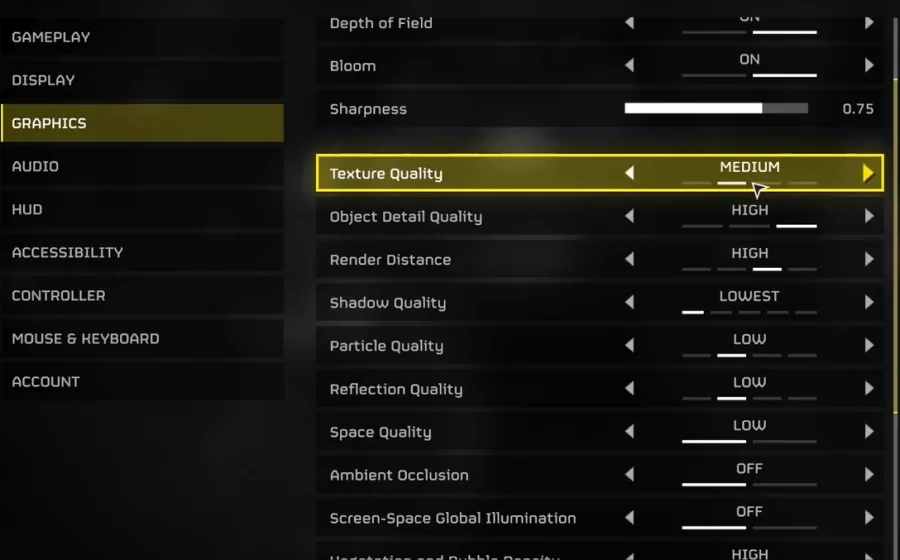 graphics settings