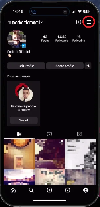 instagram account settings