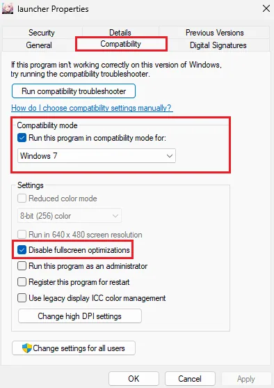 honkai compatibility settings