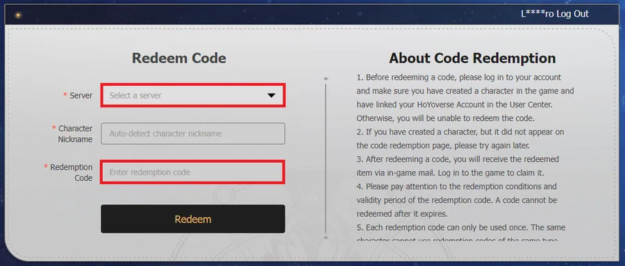 Redeem Codes for Honkai: Star Rail