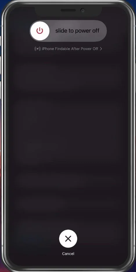 Restart iOS device