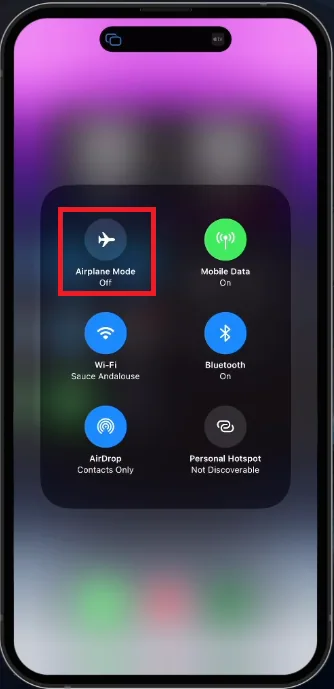 disable airplane mode